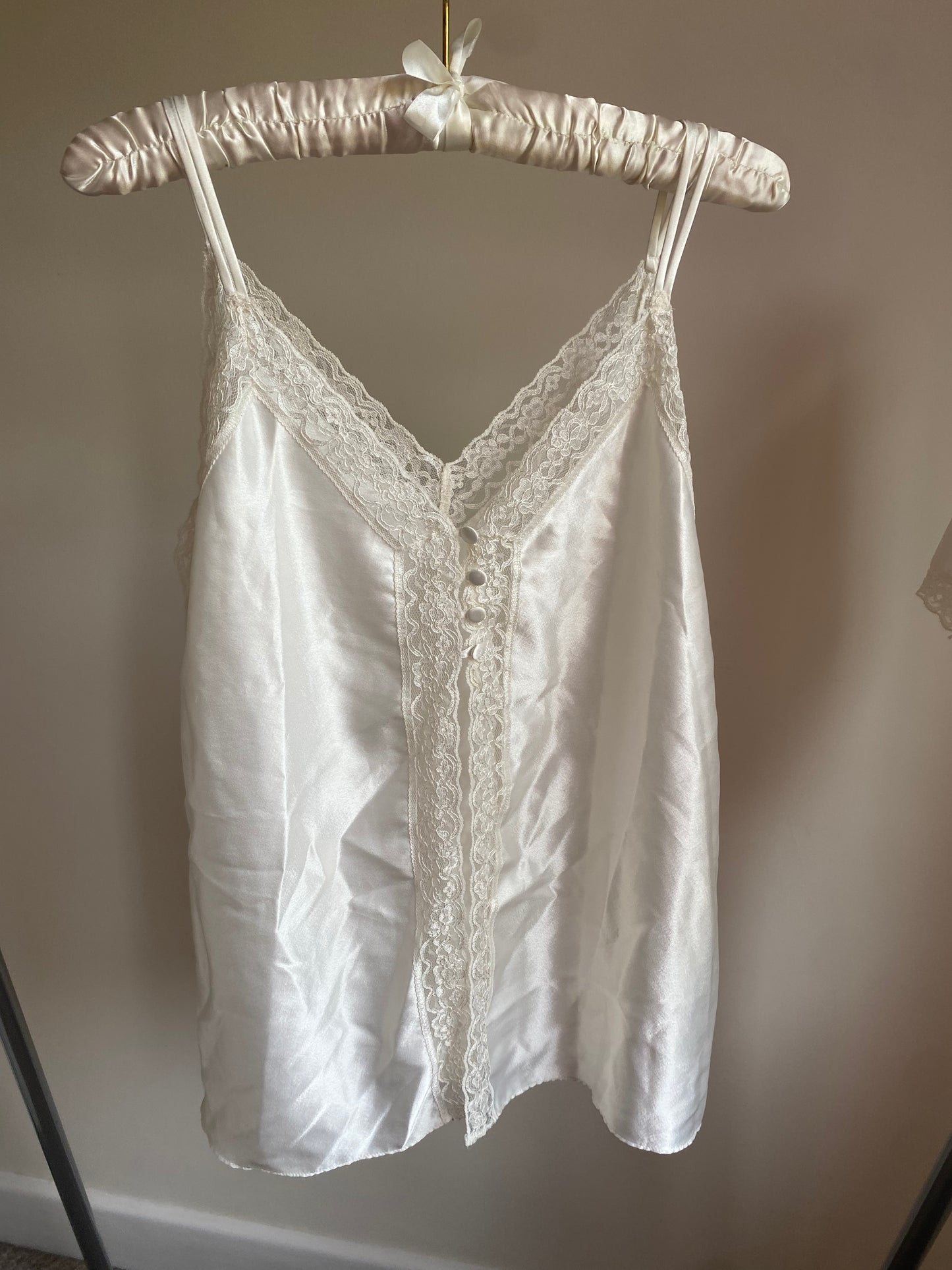 Bridal satin and lace pyjama set