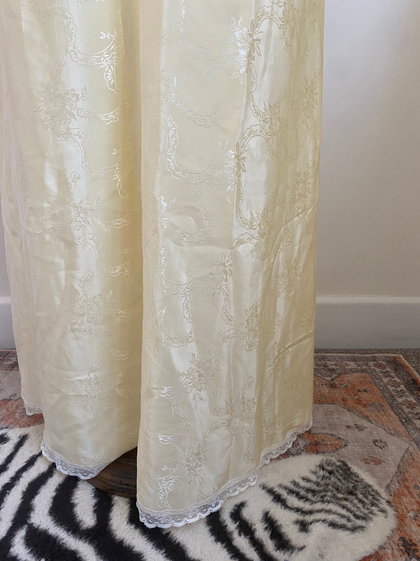 Butter yellow vintage slip dress