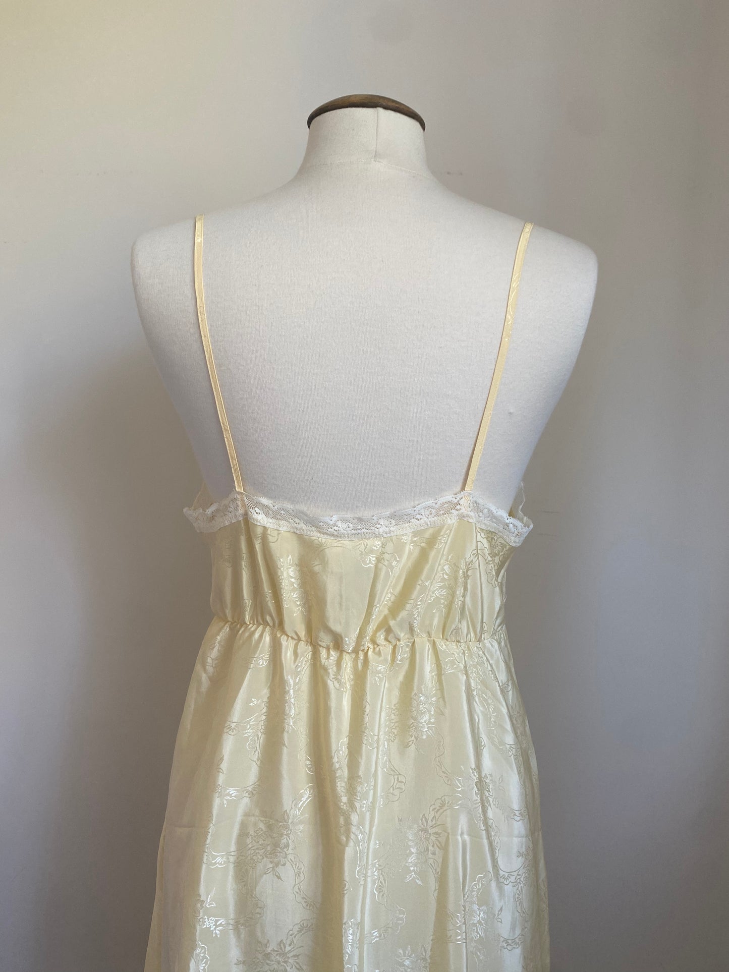 Butter yellow vintage slip dress
