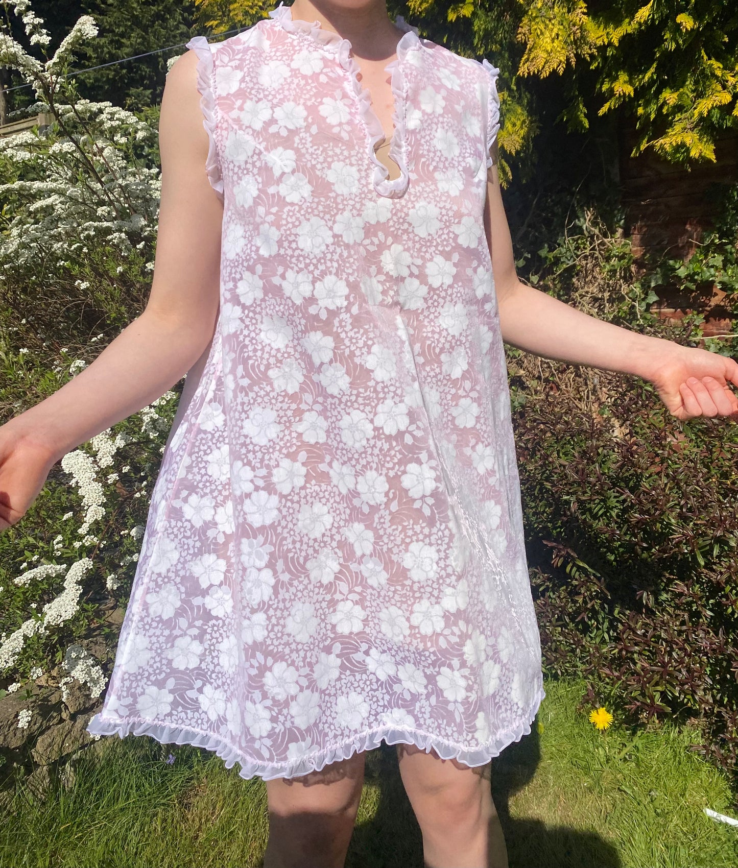 Sheer Pink Vintage Babydoll